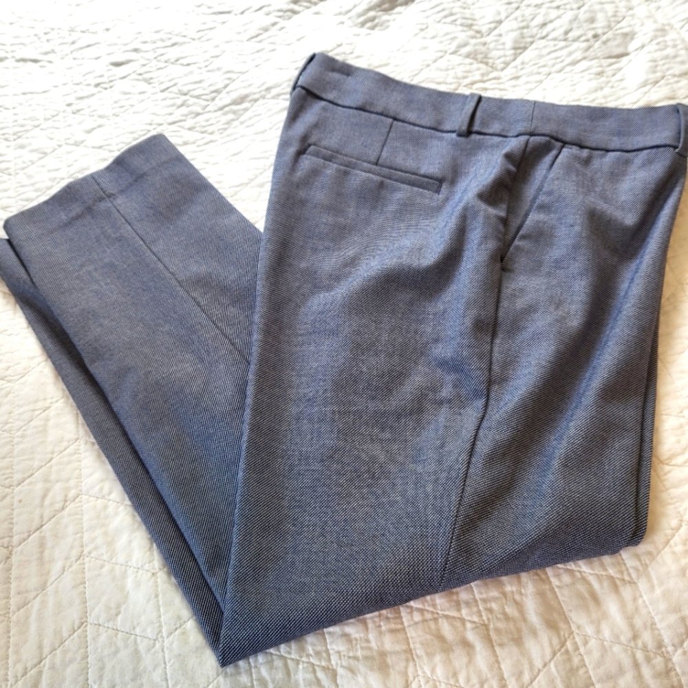 Loft Marisa Fit Blue Twill Trousers Size 10